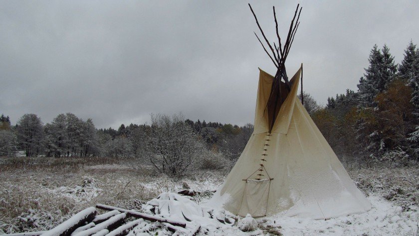 Tipi Indio. Hogar de nativos americanos